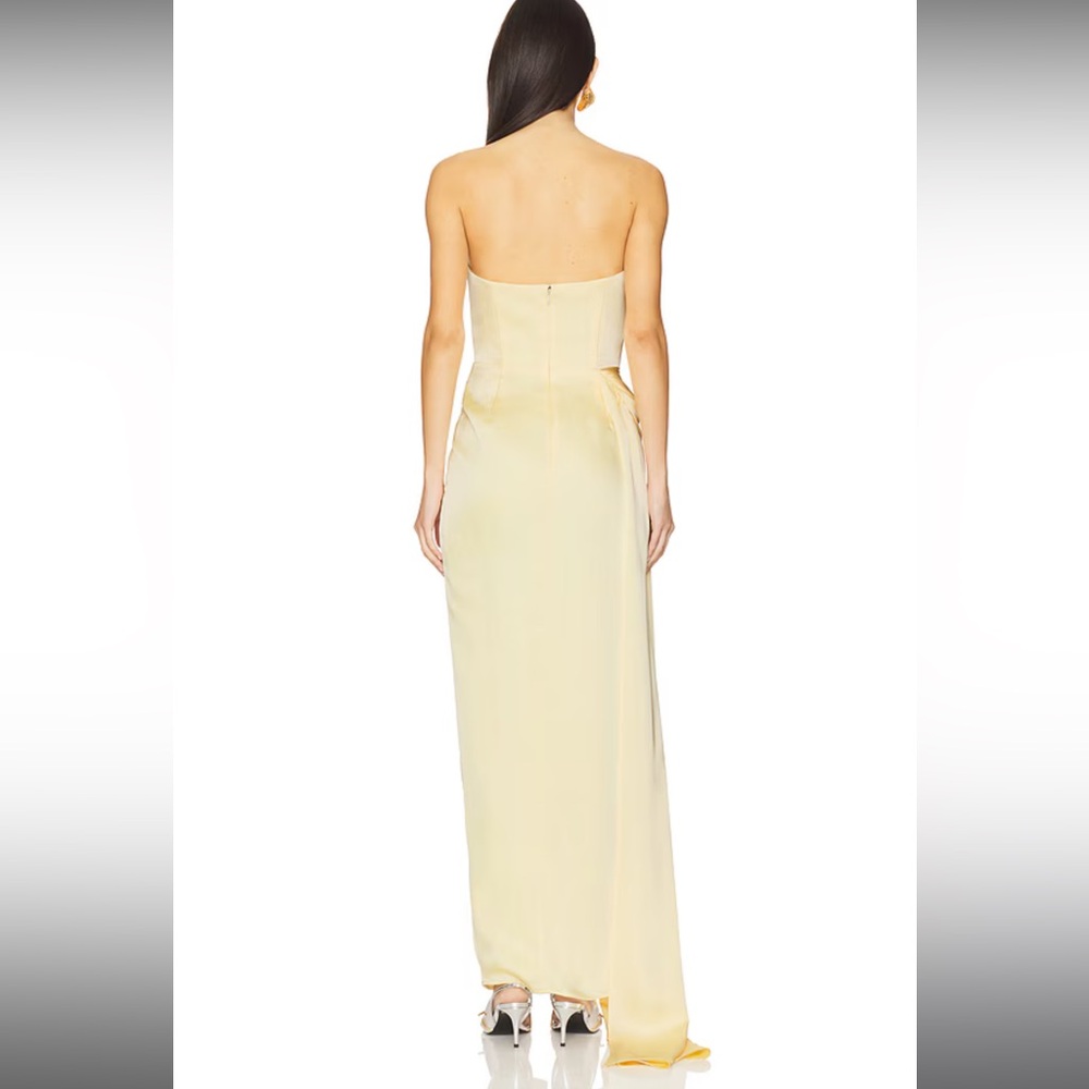 Katie May Strapless Dress in Soft Yellow - Picture 2 of 7